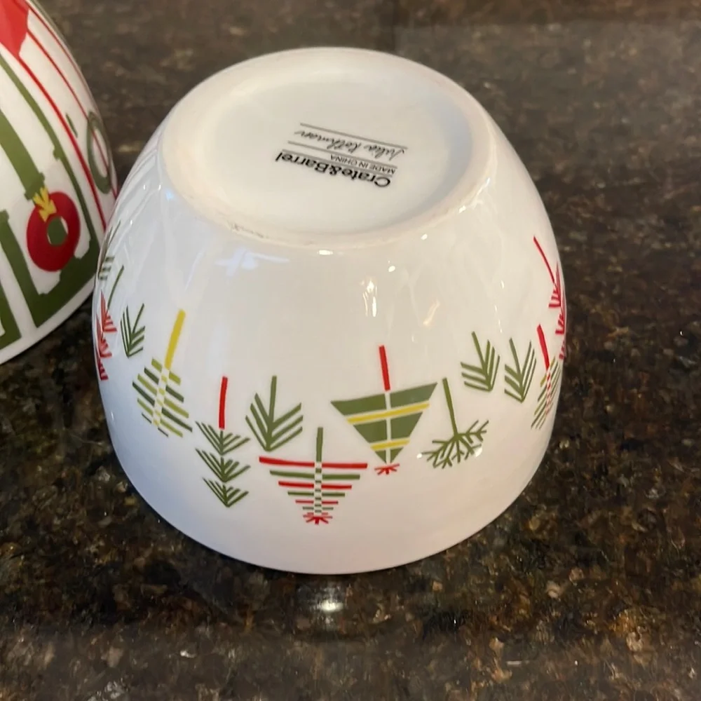 Crate&Barrel set of three nesting bowls Julia Rothman Holiday